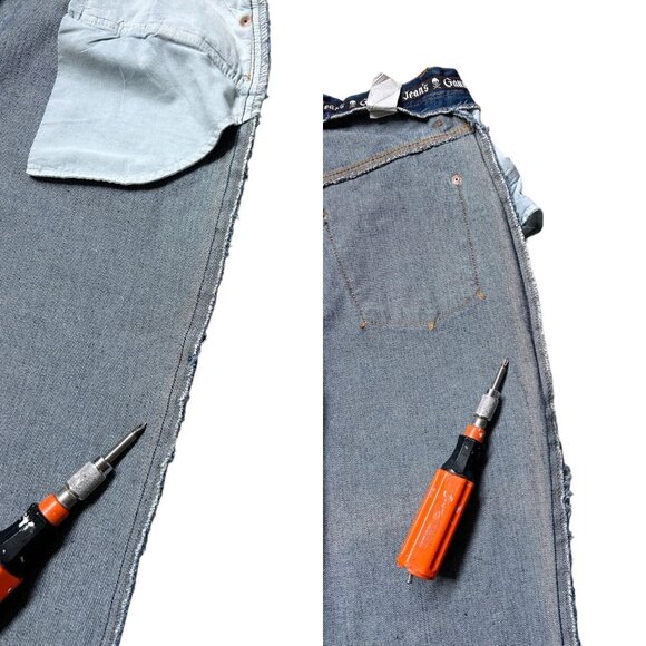 90s Vintage Gaultier Jeans Modson Highwaisted Back Zipper Avant-Garde Edgy. - Picture 13 of 13